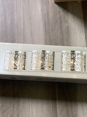 Modern White and Silver Decorative Wall Sconce - Set of 3